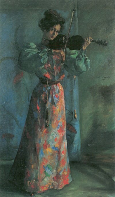 La violinista de Lovis Corinth